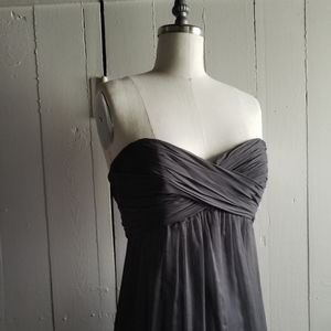 Amsale Dark Grey Prom Bridesmaid Formal Dress